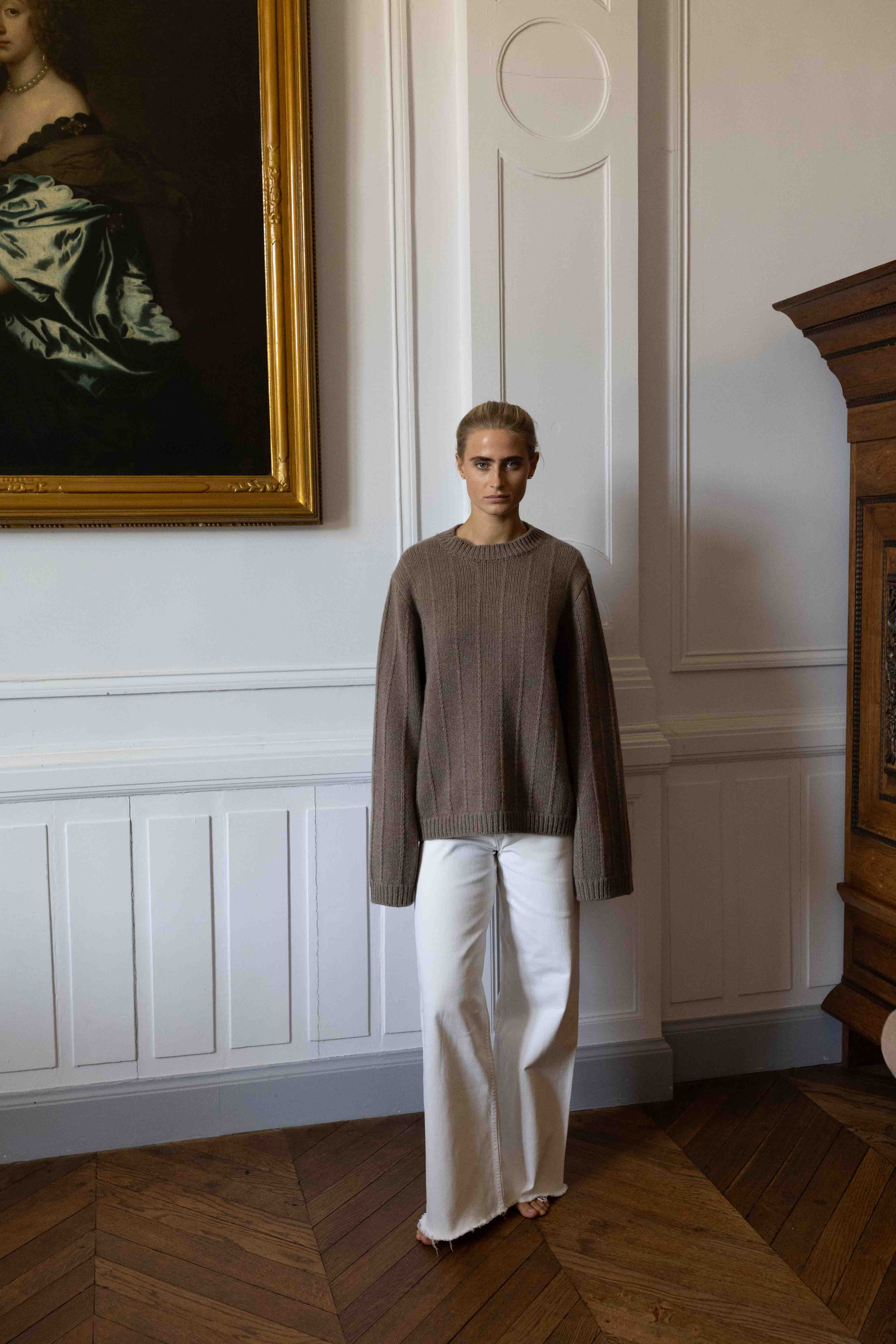 Claire Structured Sweater - soft taupe – Produktbild 1