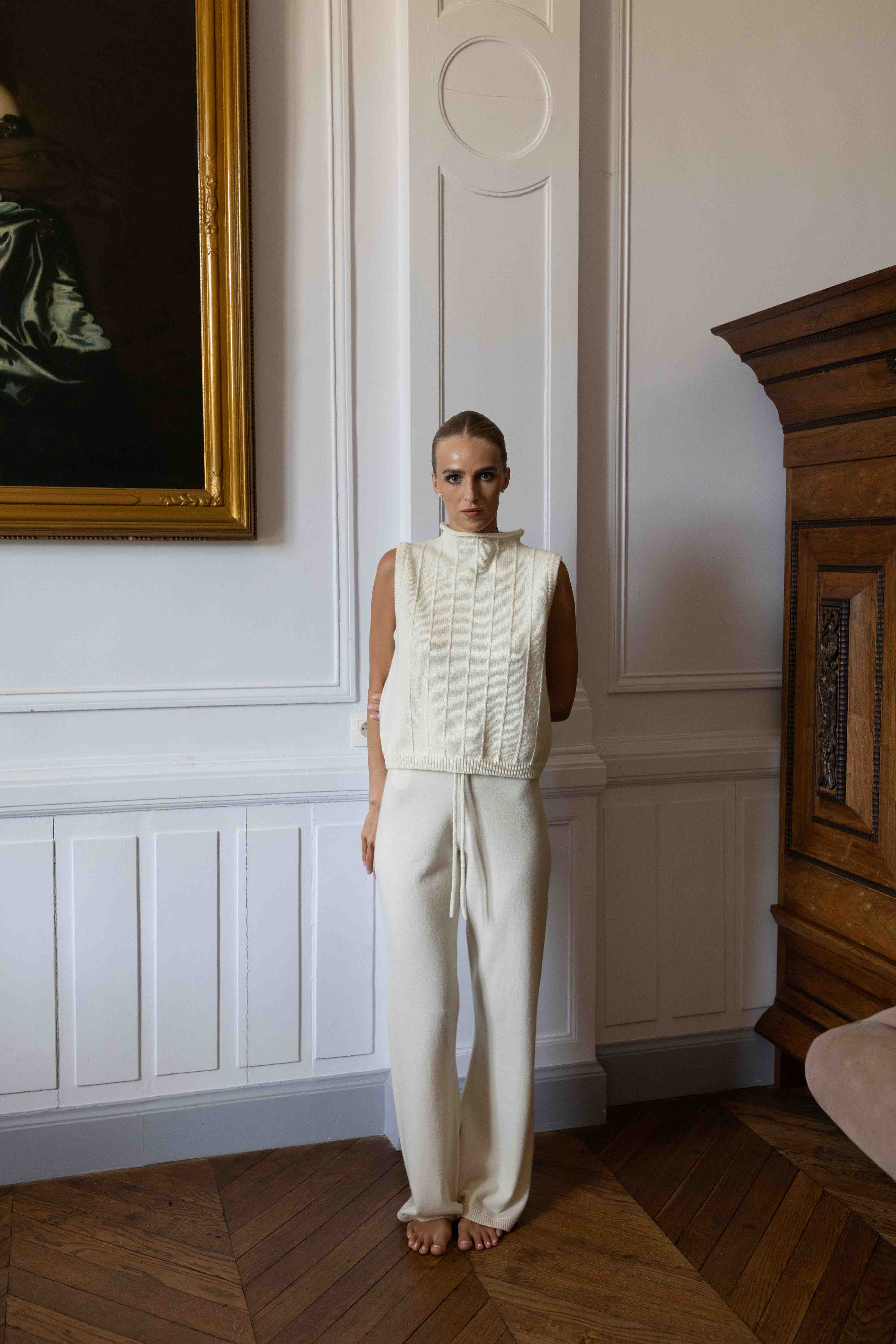 Louise Structured Vest - pure ivory – Produktbild 1