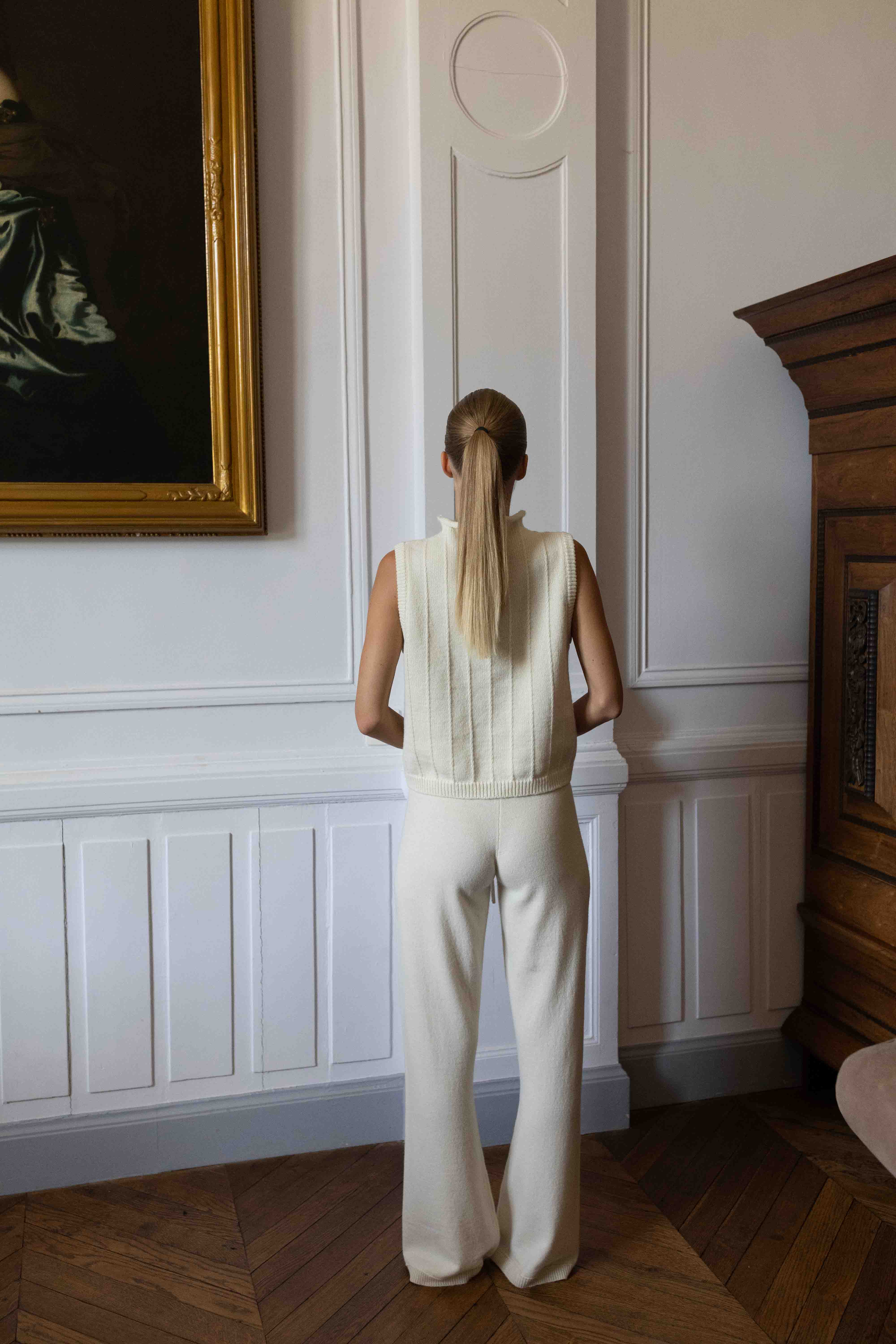 Louise Structured Vest - pure ivory – Produktbild 2