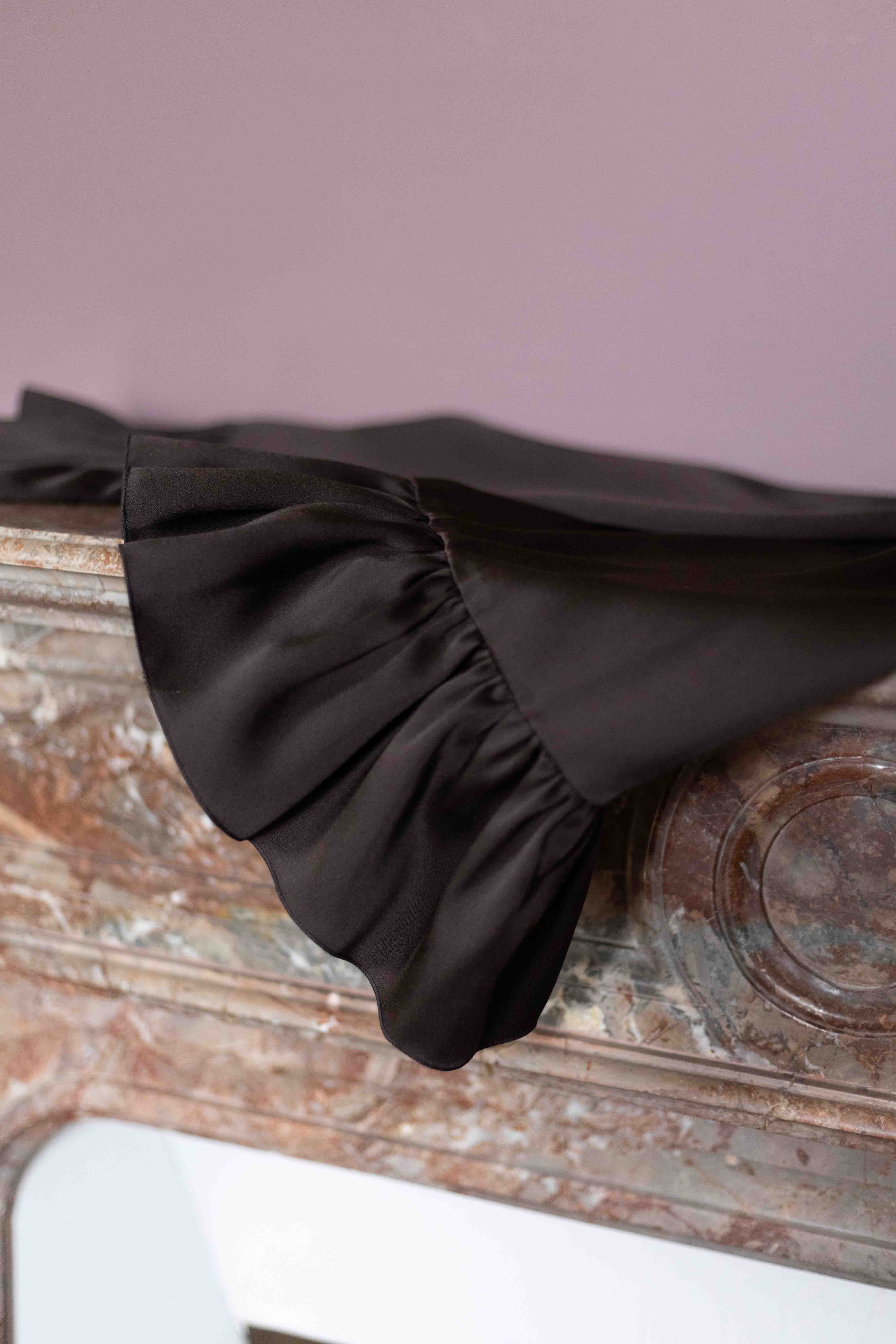 Rosalie Silk Blouse - dark chocolate – Produktbild 6