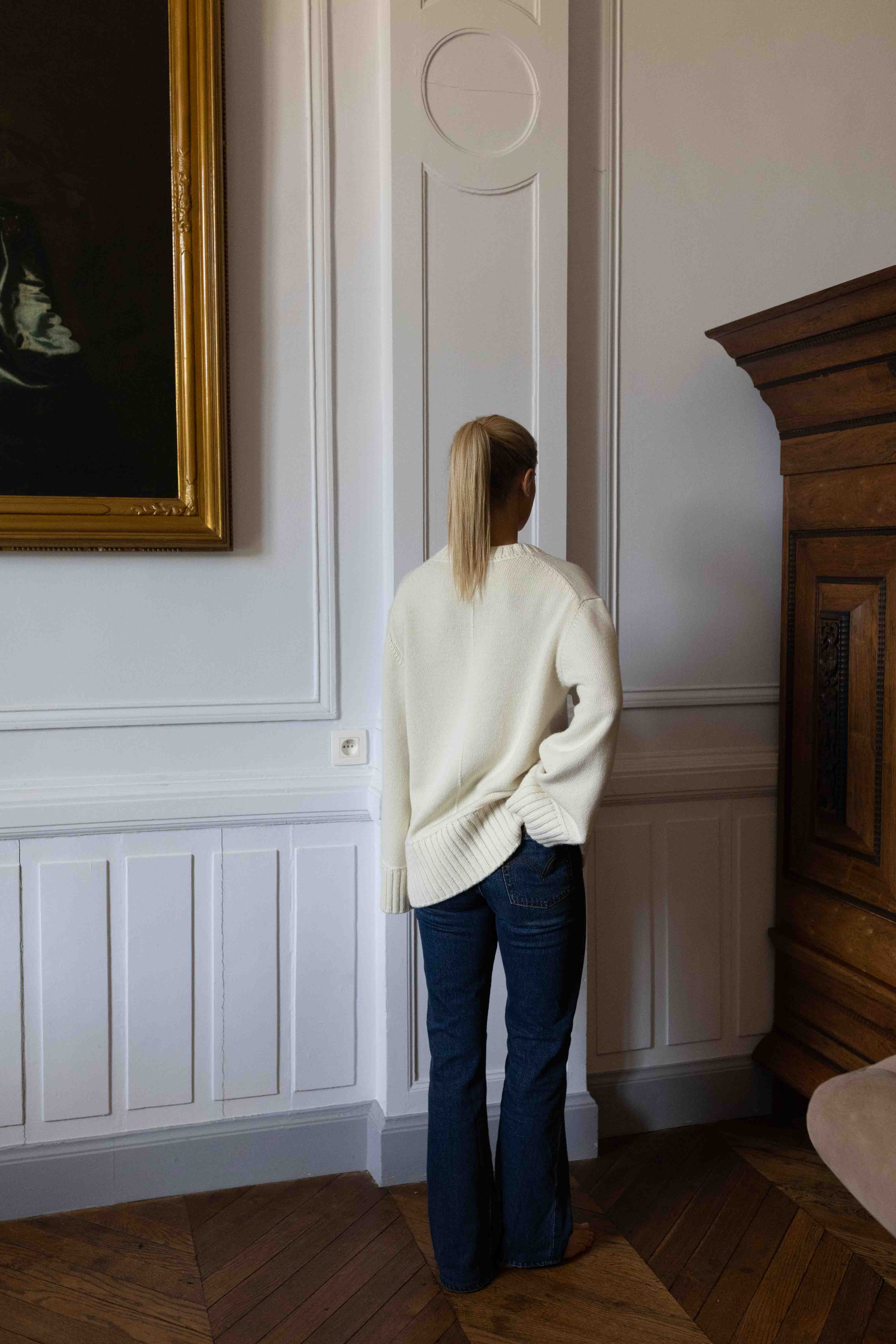 Valerie V-Neck Sweater - pure ivory – Produktbild 2